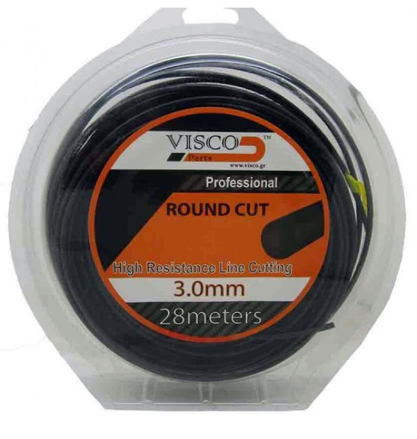 ΜΕΣΙΝΕΖΑ ΜΑΥΡΗ ΣΤΡΟΓΓΥΛΗ 3.0mm-28m VISCO PARTS 3028