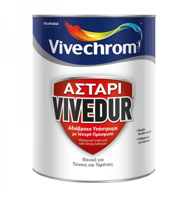 VIVECHROM VIVEDUR ΑΔΙΑΒΡΟΧΟ ΑΚΡΥΛΙΚΟ ΑΣΤΑΡΙ ΔΙΑΛΥΤΟΥ 15LT