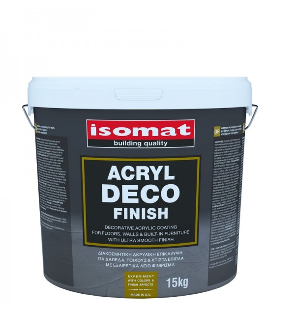 ΧΡΩΜΑ ISOMAT ACRYL DECO FINISH ΛΕΥΚΟ ΧΡΩΜΑ ISOMAT ACRYL DECO FINISH ΛΕΥΚΟ
