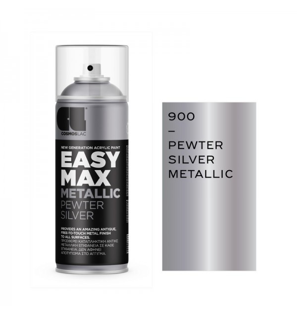 ΧΡΩΜΑ ΣΠΡΕΙ EASY MAX Metallic  900 Pewter Silver ΑΣΗΜΙ