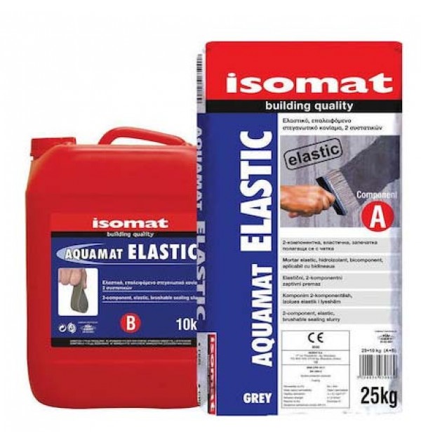 ΣΤΕΓΑΝΩΤΙΚΟ ISOMAT AQUAMAT ELASTIC 35 A+Β ΓΚΡΙ