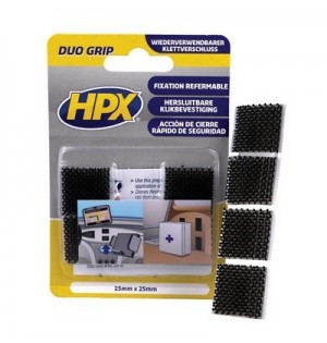 HPX DUO GRIP ΜΑΥΡΟ PADS 25mm x 25mm