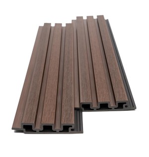 WPC PANEL 2ης ΓΕΝΙΑΣ ΜΕ 3D ΠΗΧΑΚΙΑ 25/147.5mm COFFEE 5530 NewPlan