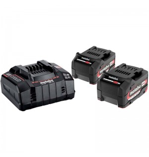 METABO ΣΕΤ 2 ΜΠΑΤΑΡΙΕΣ ΛΙΘΙΟΥ 18V 5.2Ah ΜΕ ΦΟΡΤΙΣΤΗ 12-36V