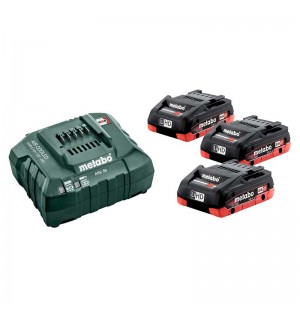 METABO ΣΕΤ 3 ΜΠΑΤΑΡΙΕΣ ΛΙΘΙΟΥ 18V 4Ah ΜΕ ΦΟΡΤΙΣΤΗ 12-36V
