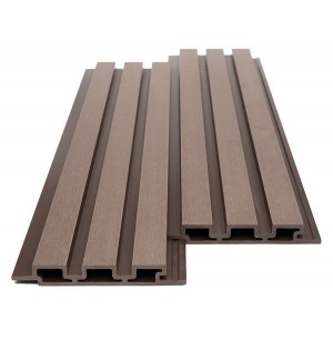 WPC PANEL ΜΕ 3D ΠΗΧΑΚΙΑ 25/176.5mm D.BROWN 8530 NewPlan